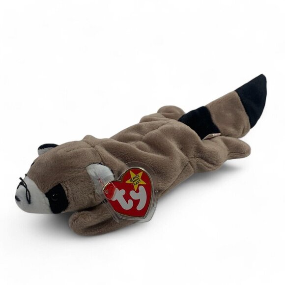 TY Beanie Babies "Ringo" The Raccoon 8" Plush Toy Collectible 1995 NWT - Picture 1 of 6